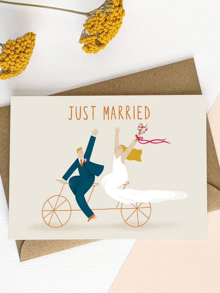 Illustrated Wedding Card for wholesale by Elsa Rose Frere