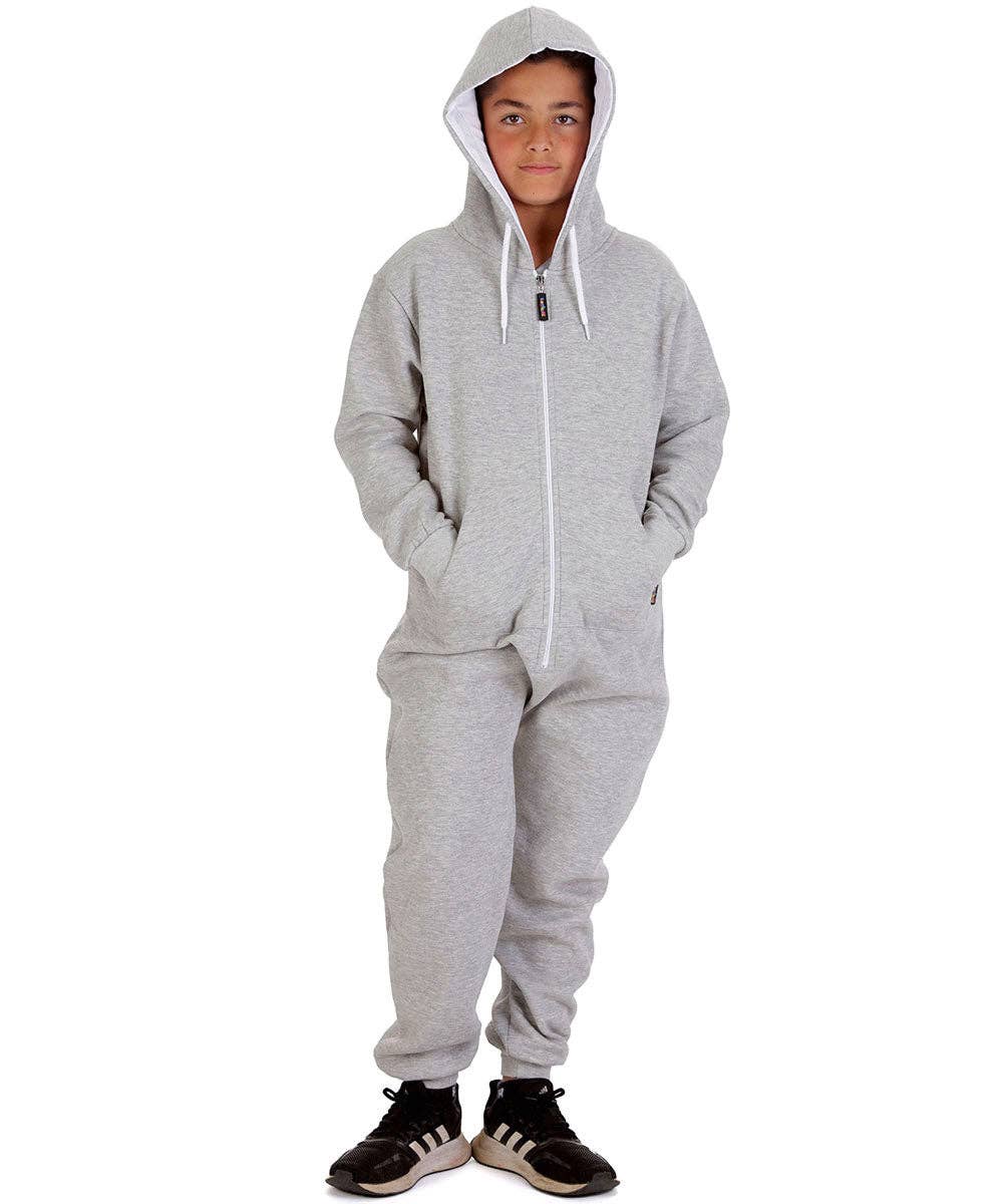 Trendy Toggs Kids Oxford Grey Zip Up Onesie for wholesale on Faire1