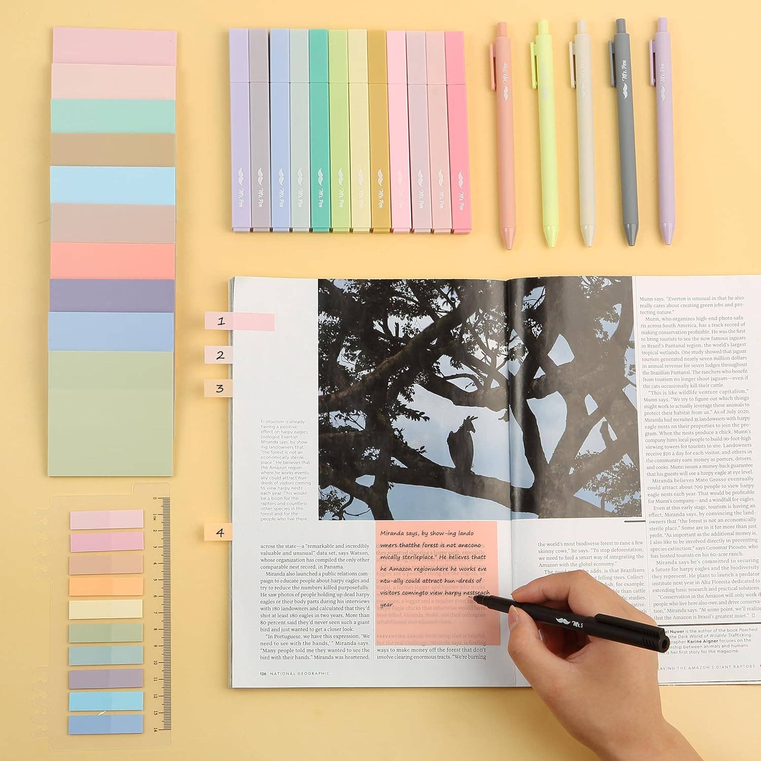 Mr. Pen - Wholesale Highlighter - Mr. Pen Aesthetic Annotation Kit for Book Lovers4