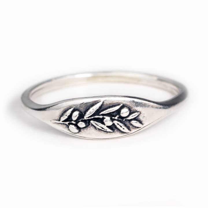 Olive Branch Signet Ring for wholesale by Marmalade Jewellery