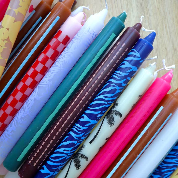 Palette Amsterdam – wholesale Tapered candle/candlestick – 4 Pattern Taper Candles - Extra Tall