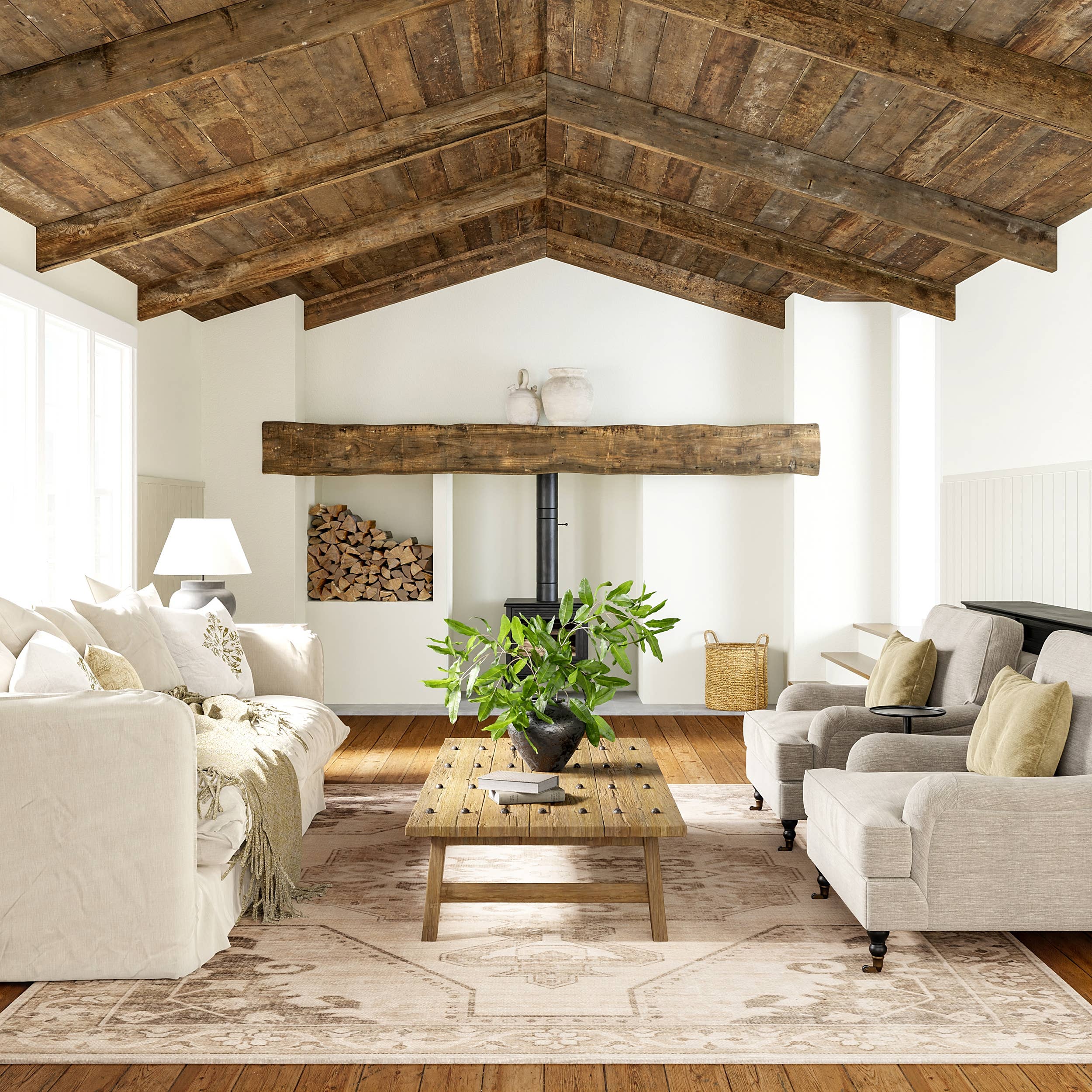 Beige Nienna Wool and Cotton Area Rug for wholesale on Faire0