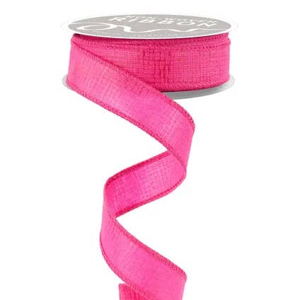 General Wholesale Inc - Wholesale Ribbon - Gift Wrapping - 1" x 10yd Cross Hatch-Hot Pink-NR1008110