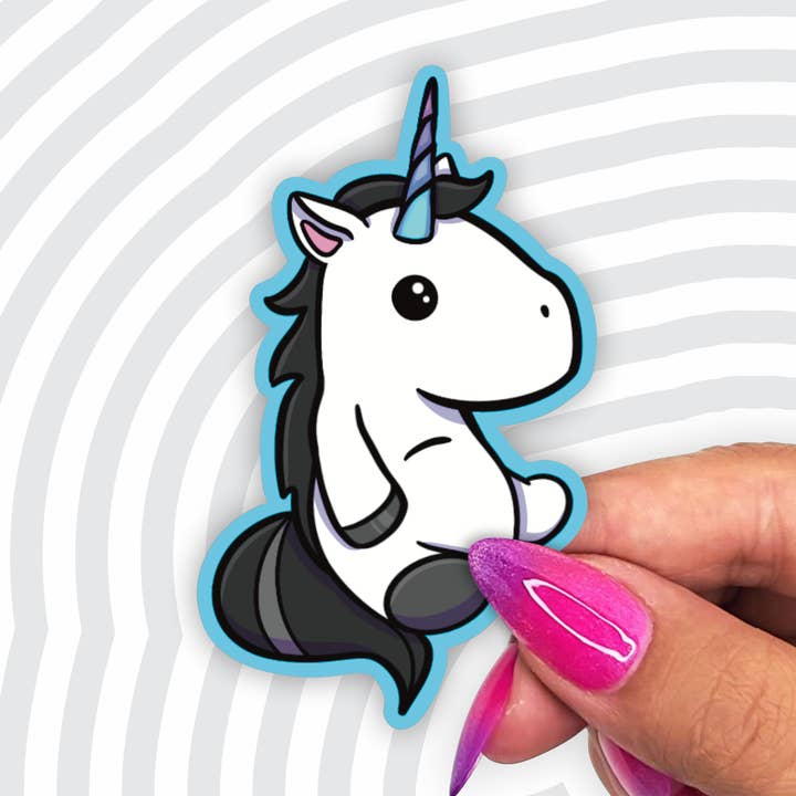 Just Chillin' Unicorn 3" Sticker for wholesale by AK Project Unicorn