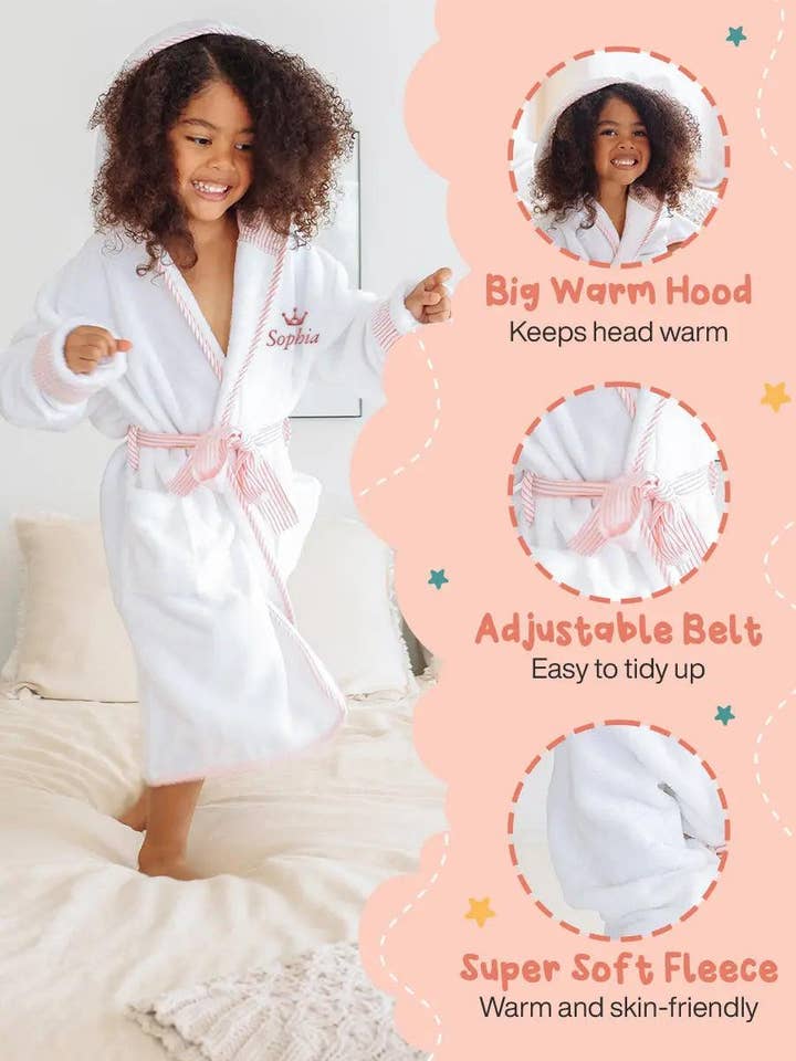 Lotus Linen - Wholesale Robe - Kids - Kids Plush Robe – Ultra Soft, Safe & Cozy for Toddlers & Kids1