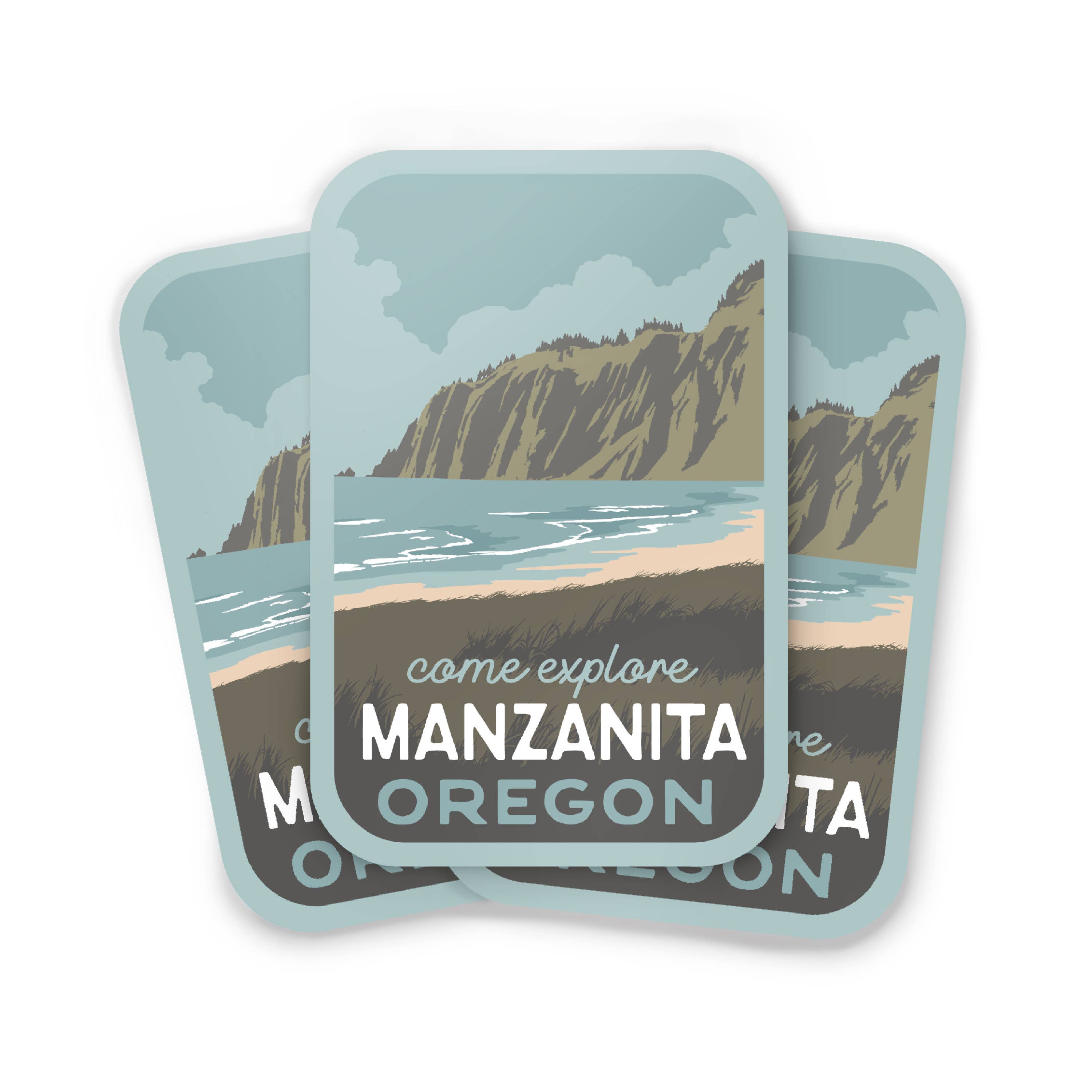 Recollection Project - Wholesale Sticker - Manzanita, Oregon Weatherproof Sticker
