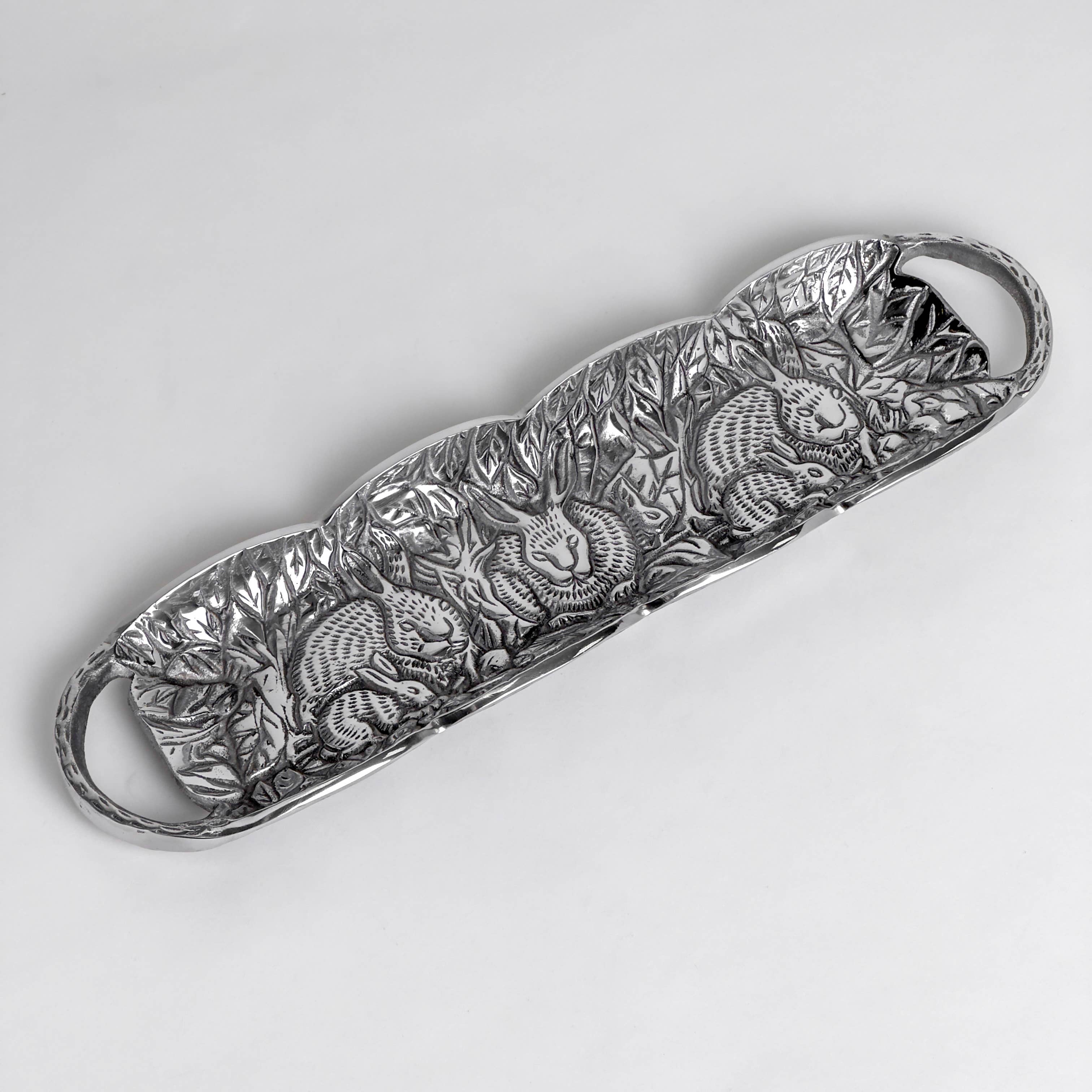 India Handicrafts Inc - Wholesale Decorative Tray - Rabbit Bunny Easter Tray6