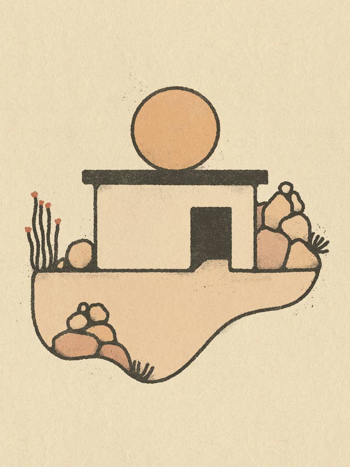 High Desert House 8x10 Art Print for wholesale by Amber Morgan