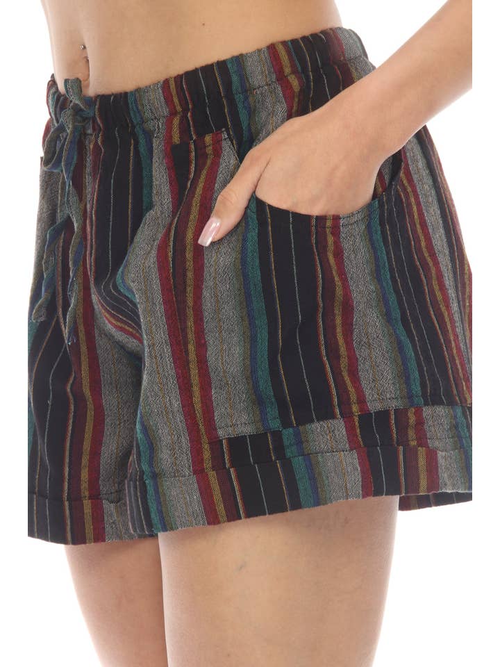 Lakhays Collection Inc. - Wholesale Shorts - Women's - Stripe Tacked Cuffs Shorts8