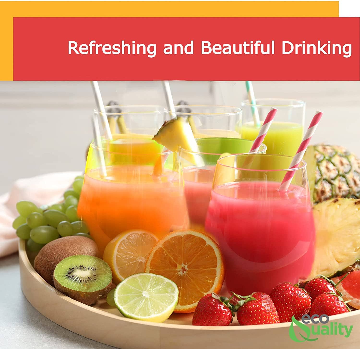 EcoQuality - Wholesale Disposable Cup - EcoQuality Elegant Stemless Clear Disposable Plastic Wine4