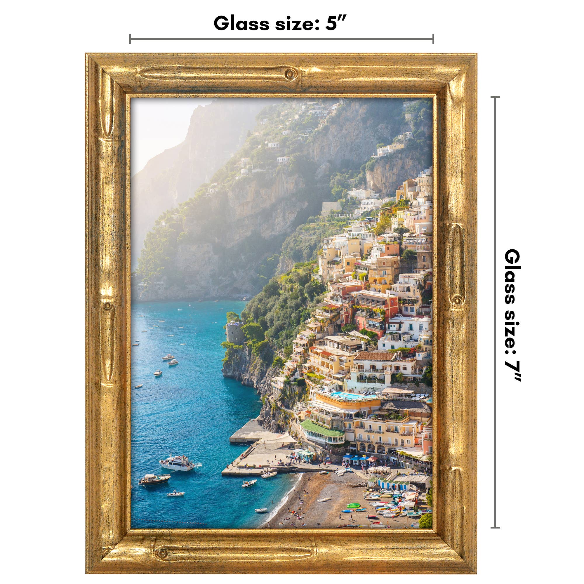 Americanflat Gold Bamboo Frame with Faux Bamboo Design for wholesale on Faire11