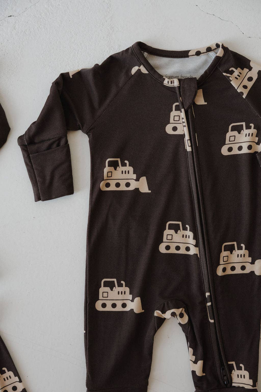 Forever French Baby - Wholesale Sleepsuit - Baby - Bamboo Zip Pajamas | Bulldozer1