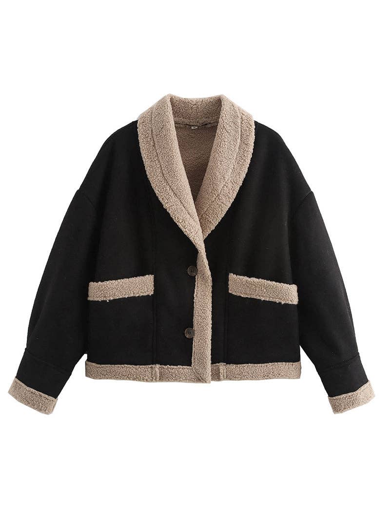 safistyle – wholesale Päls/fuskpäls - Dam – Överdimensionerad Faux Shearling fodrad kappa1