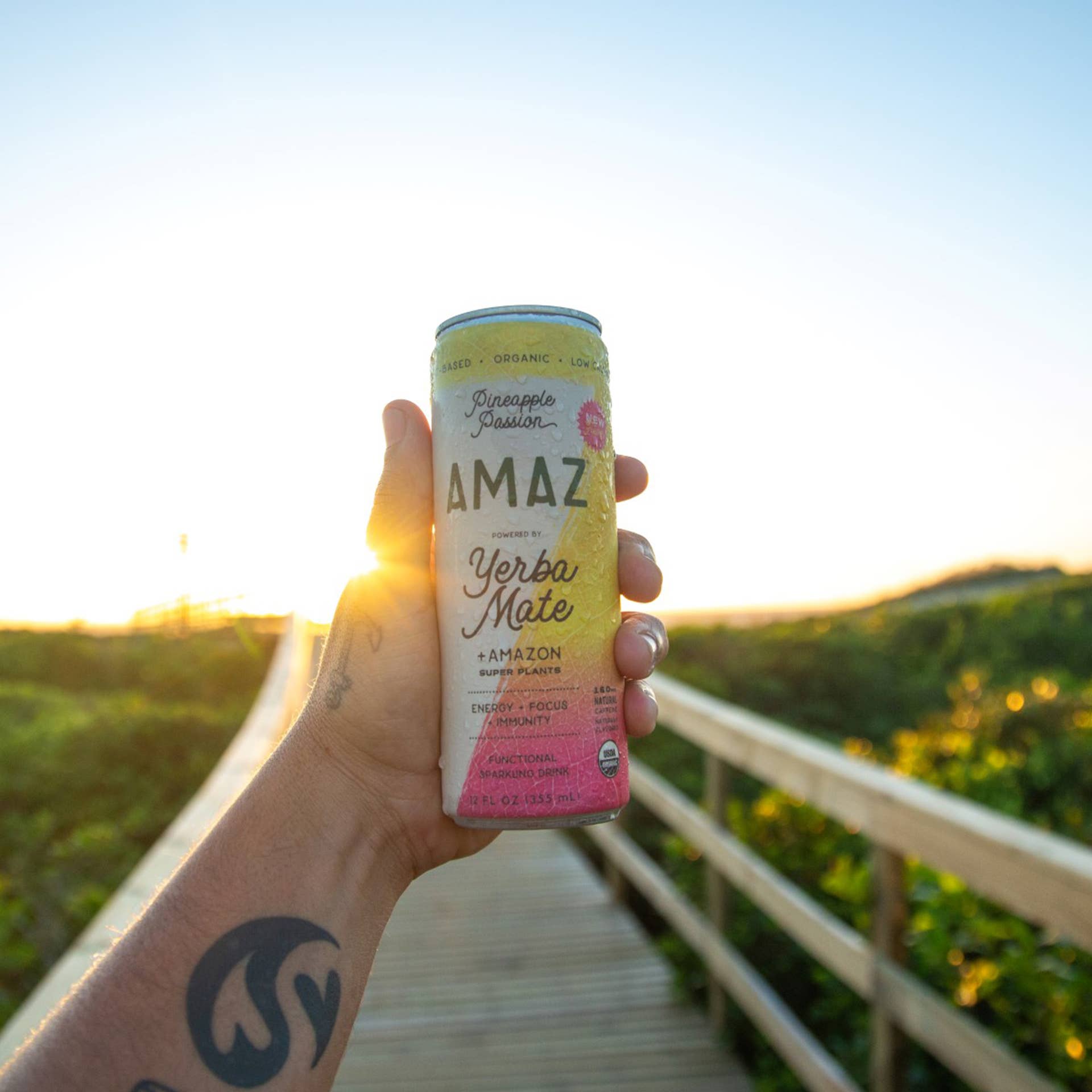 Amaz - Wholesale Sports/Energy Drink - AMAZ Pineapple Passion Yerba Mate Functional Drink 12oz5