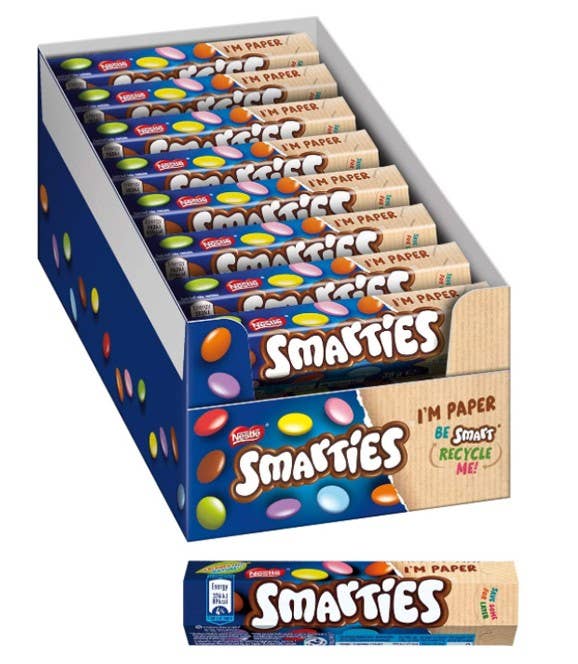 123bonbon - Vente Friandises enrobées de chocolat - NESTLE Smarties Chocolat Tube1