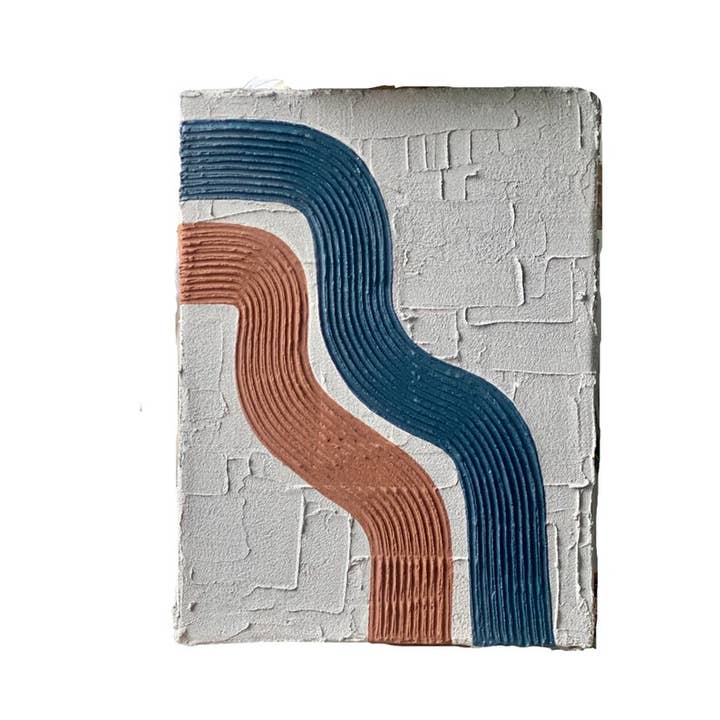 „Kobalt & Terrakotta“//12" x 16" für den Großhandel von Seneca Avenue Arts