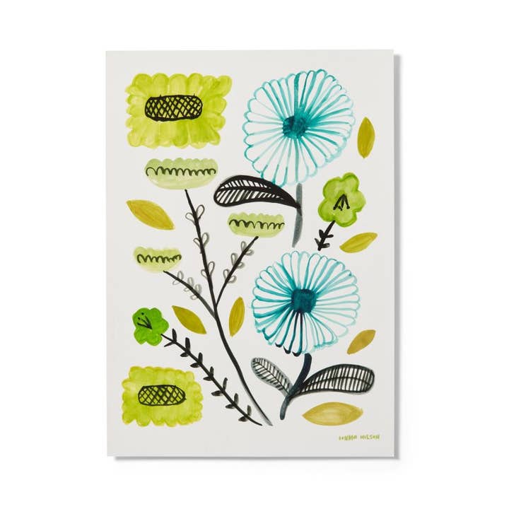Green Wildflower Giclée Print for wholesale by Donna Wilson