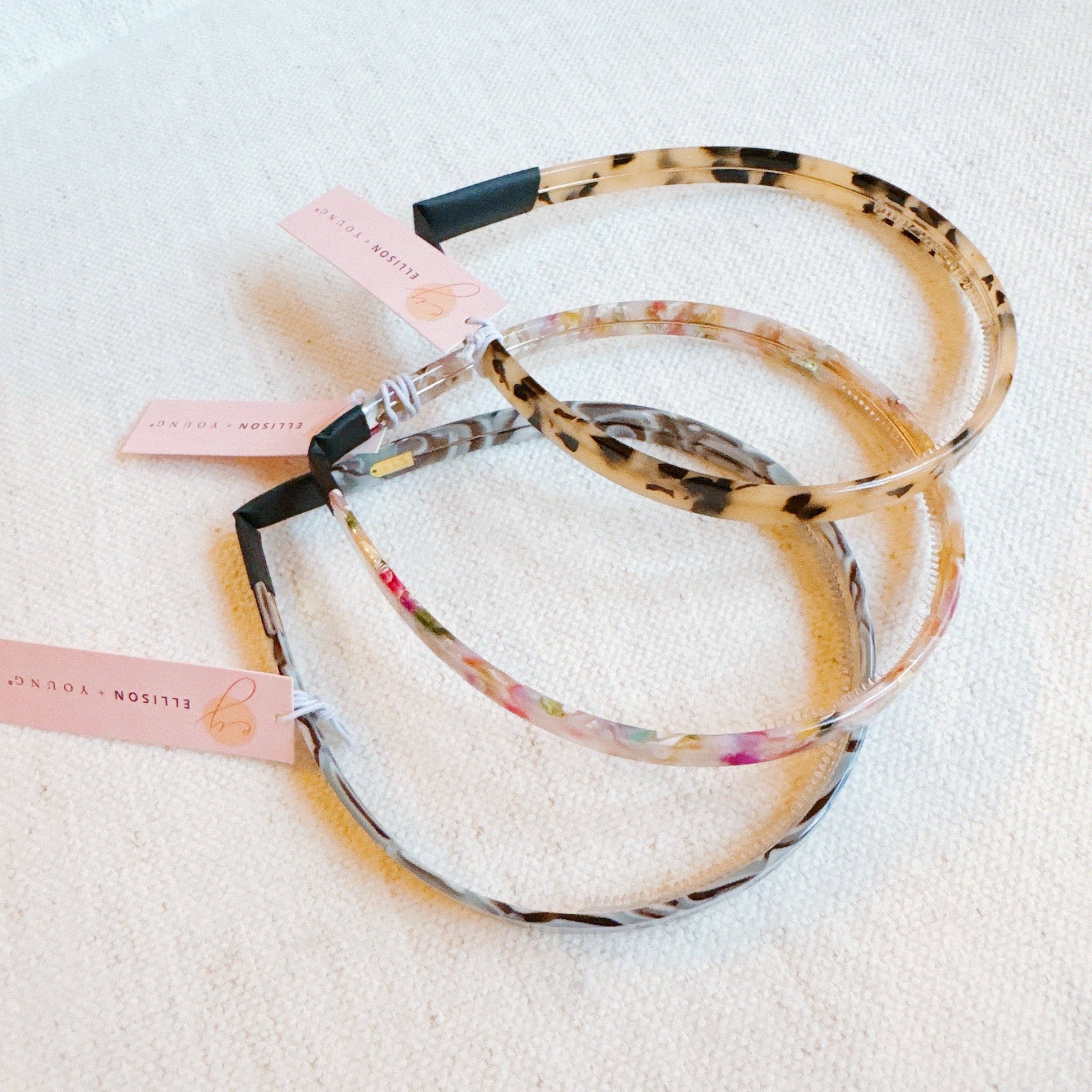 Ellison+Young - Venta al por mayor Cinta para el pelo - Mujer - Diadema Clásica Tortuga Delgada y Elegante3