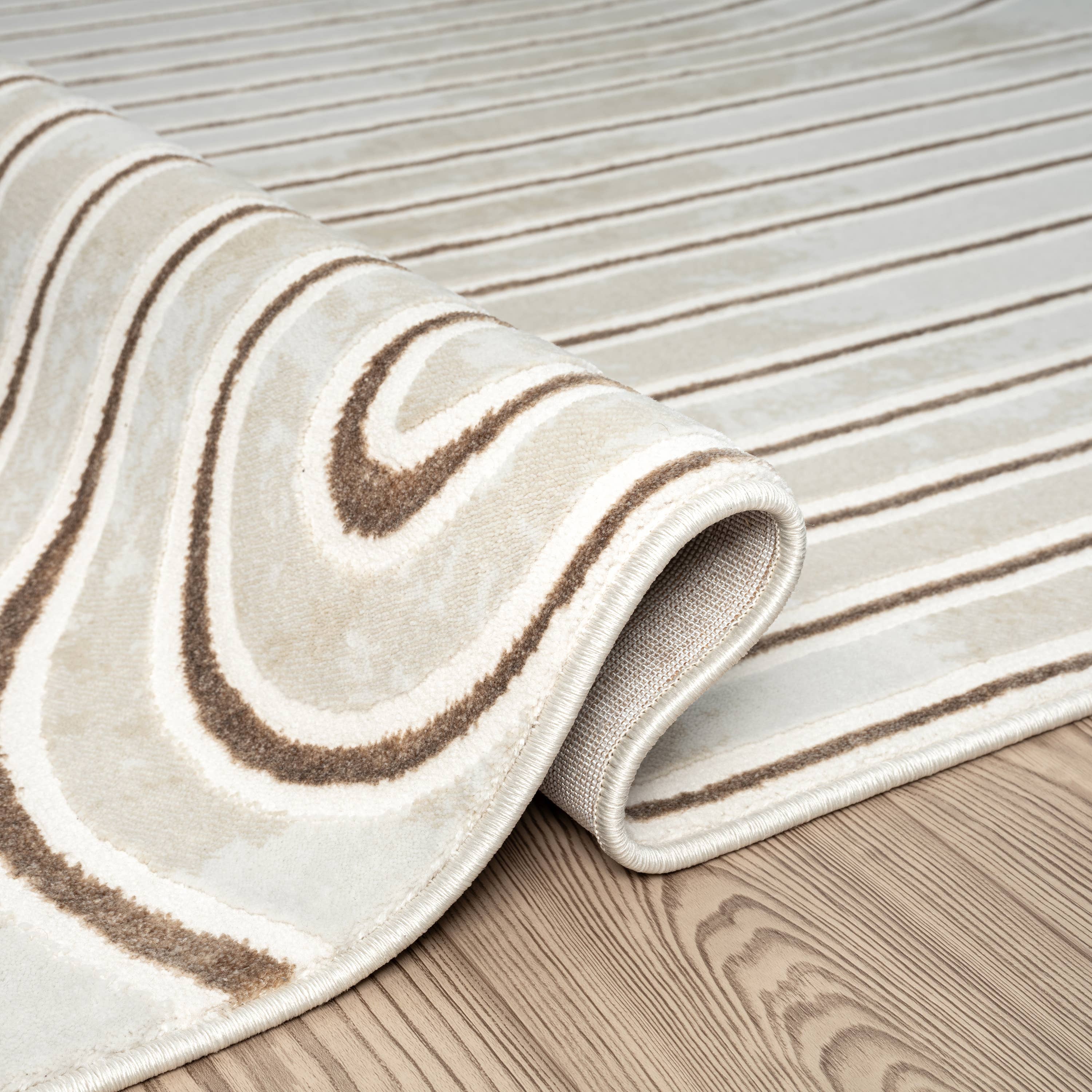 Abani Rugs - Wholesale Area Rug - Abani Glam Mid-Century Beige Cream Arch Area Rug6