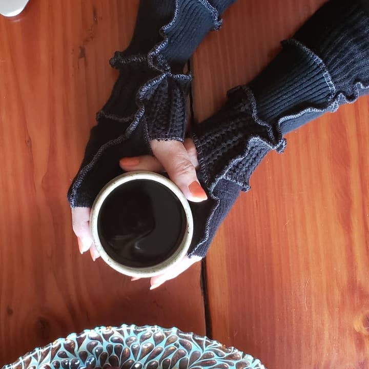 Jax Upcycled - Wholesale Gloves - Women's - Upcycled Unisex Fingerless Gloves choose the vibe color21