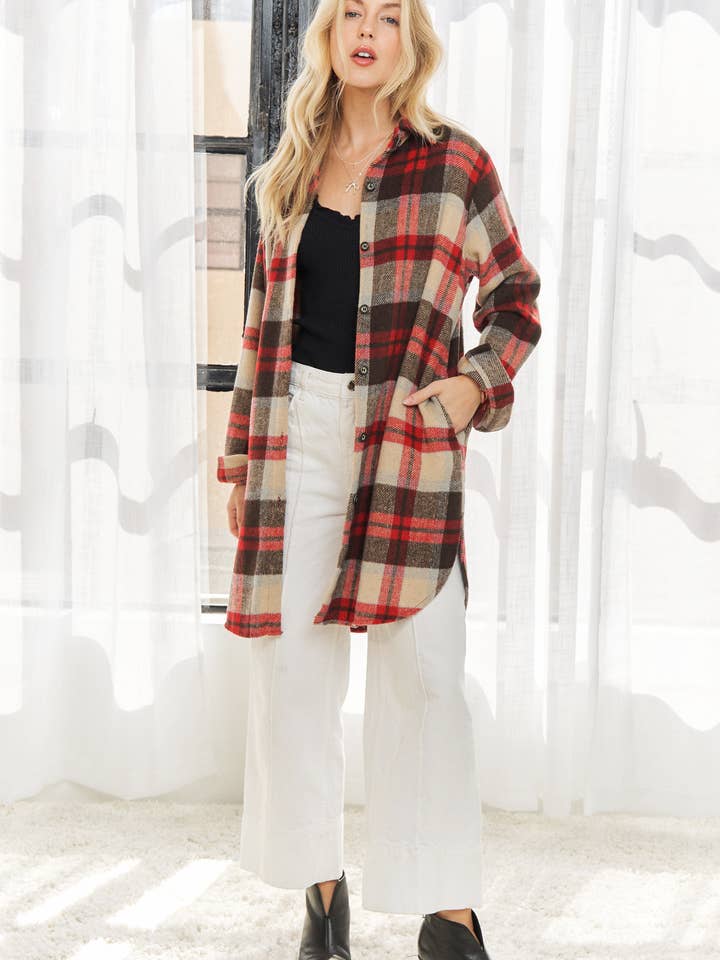 ADORA LA - Vendita all'ingrosso Giacca a camicia - Donna - CEJ1987A - GIACCA CLASSICA IN FLANELLA