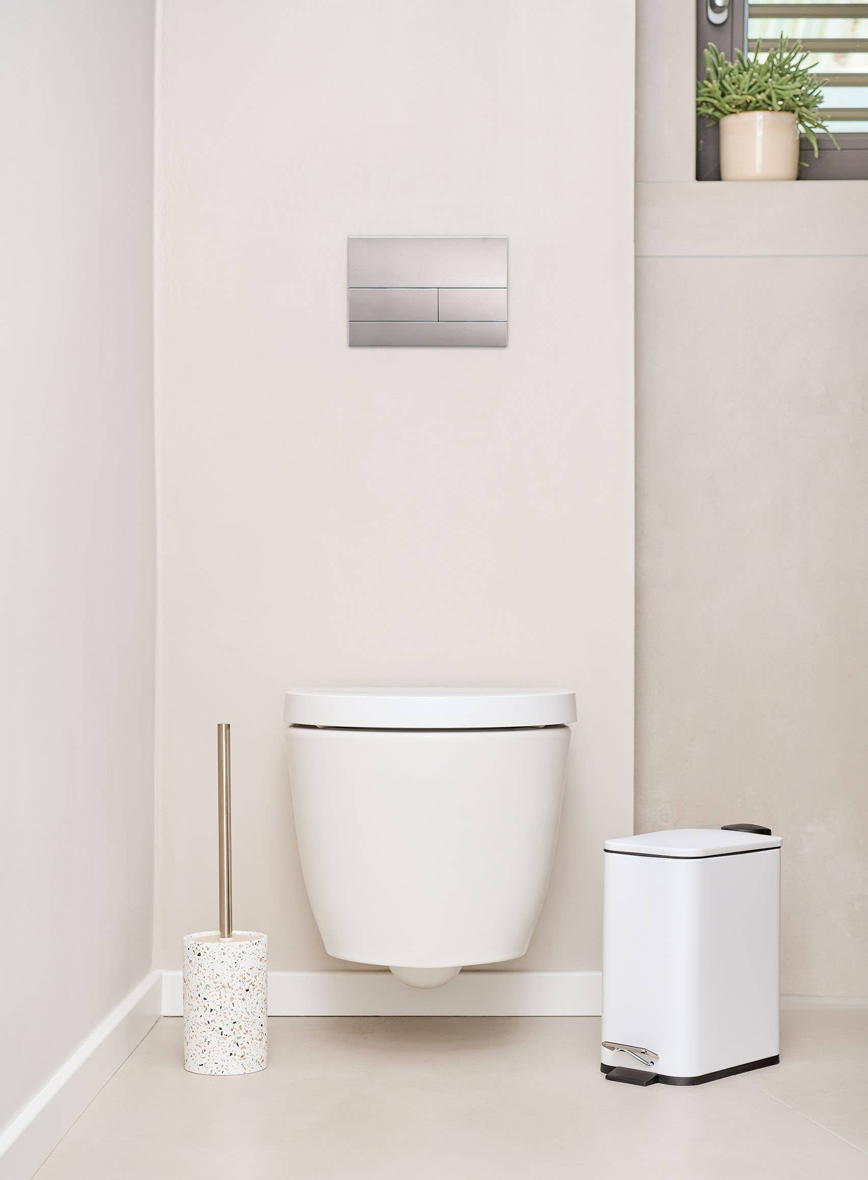 Zeller Present – escova para sanita por atacado – Escova de sanita &quot;Terrazo&quot;, Cimento1