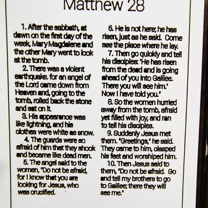 Heartland Decor - Wholesale Desk/tabletop sign - Mathew 28 He is Risen Desk/Shelf Decoration with Stand8