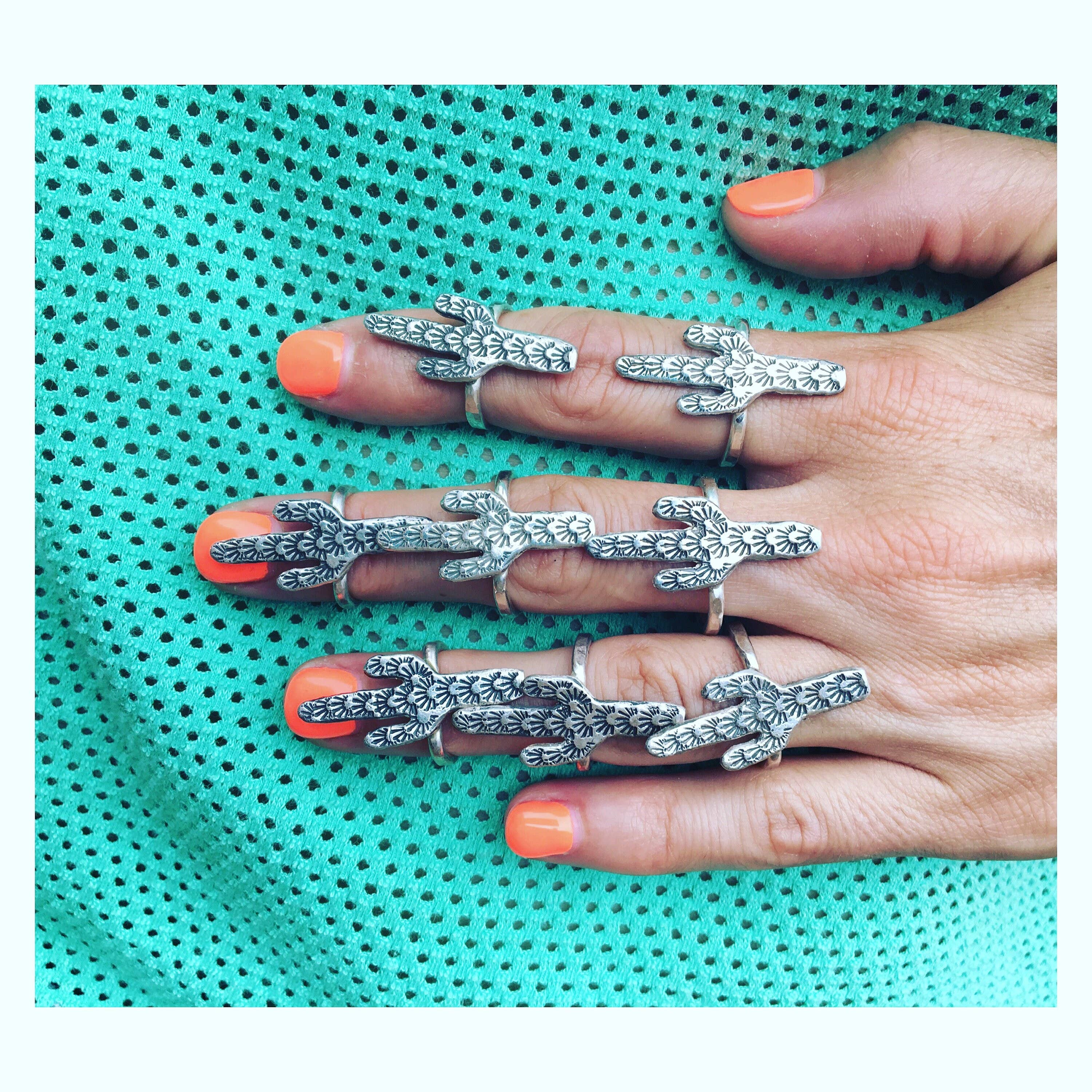 HELIOTROPE - Wholesale Cocktail/Statement Ring - Saguaro Cactus Ring1