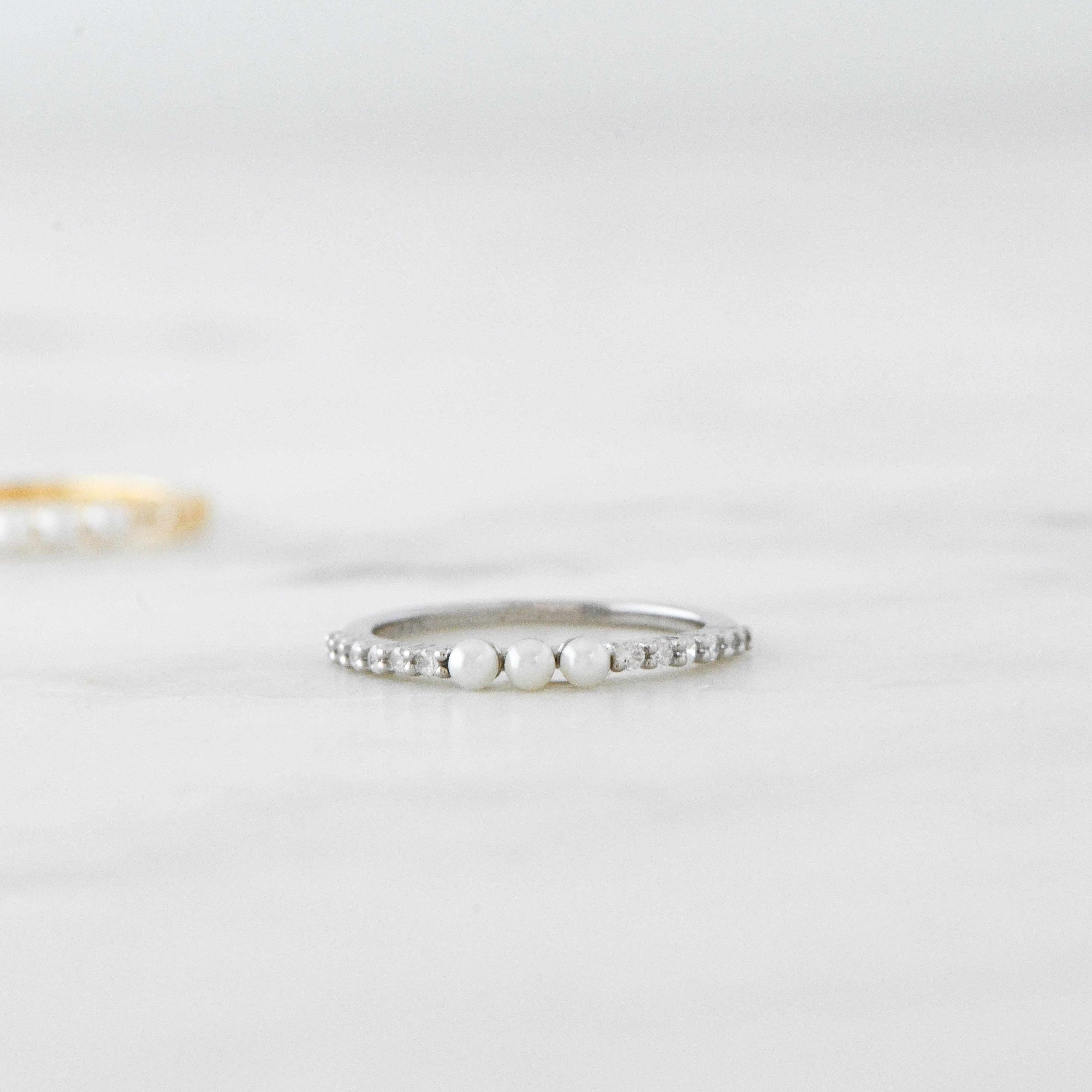 Sami Jewels - Venta al por mayor Anillo con gemas - Anillo Tres Perlas6