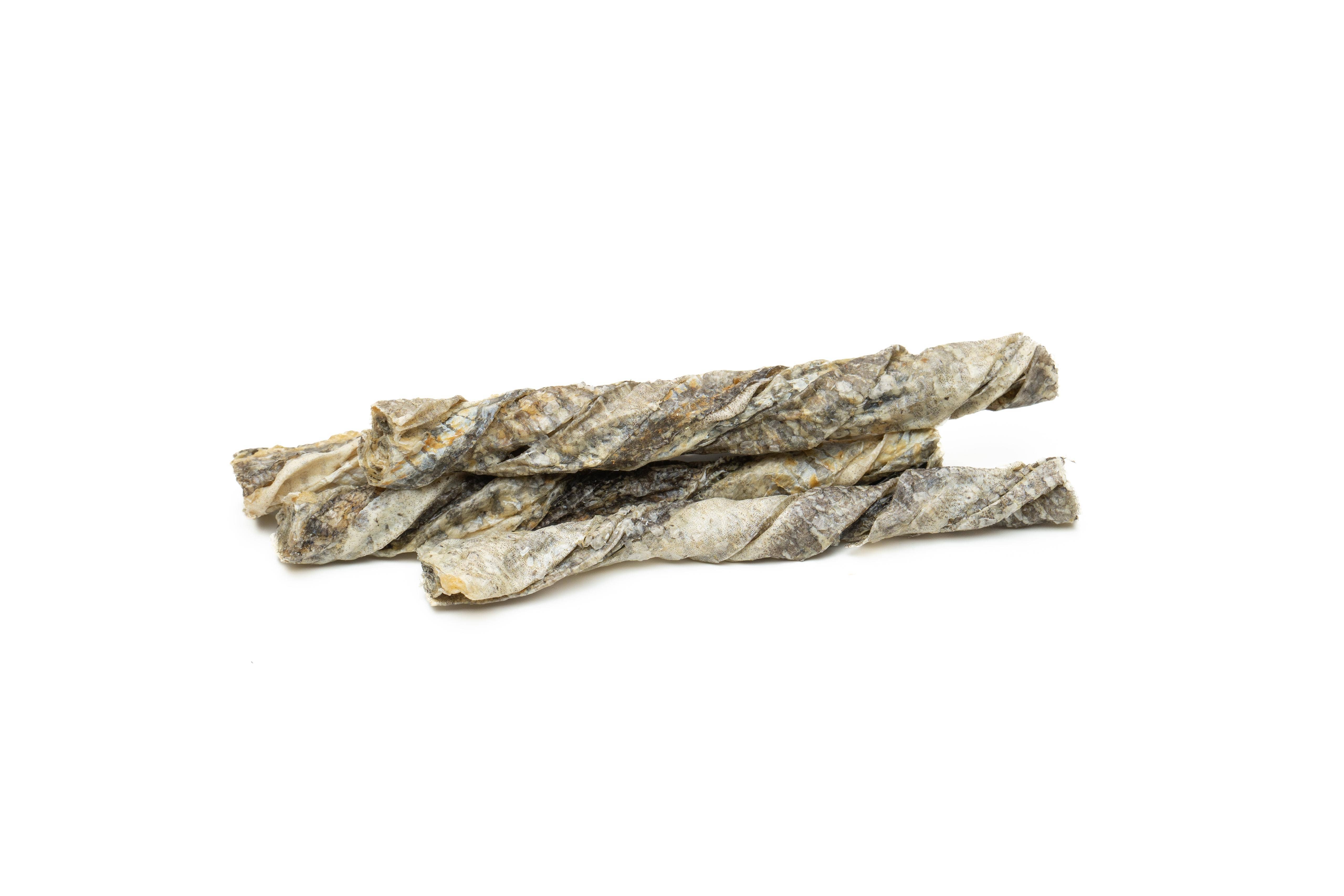 Eli Pet Products – Großhandel Leckerlis – Hund – Getrocknete Kabeljauhaut-Twists 100% natürliche Hundesnacks1