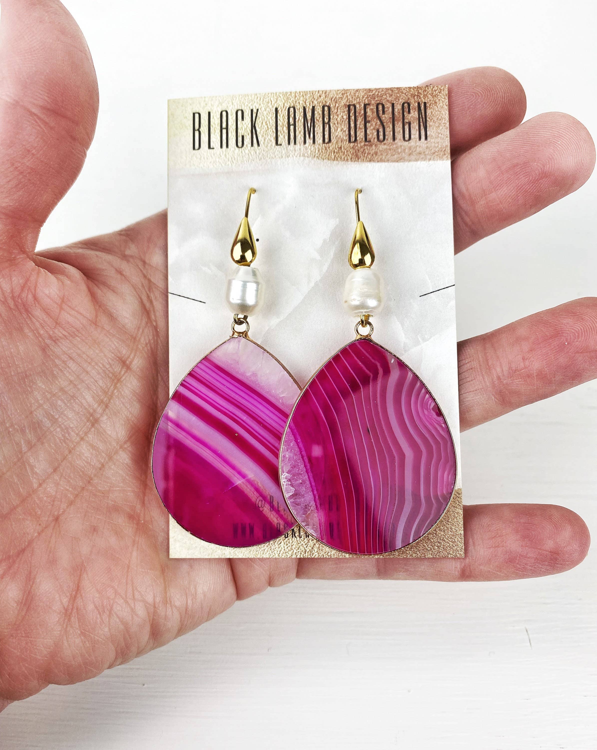 Leather Stacked Petal Earring 