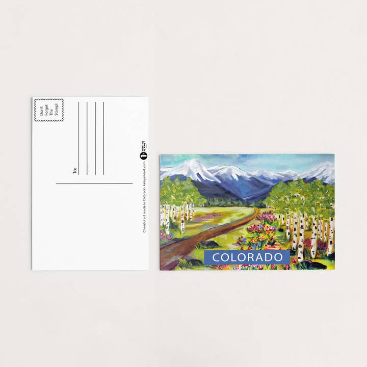 Rocky Mountains Colorado Vykort för wholesale av Kaley Alie Art