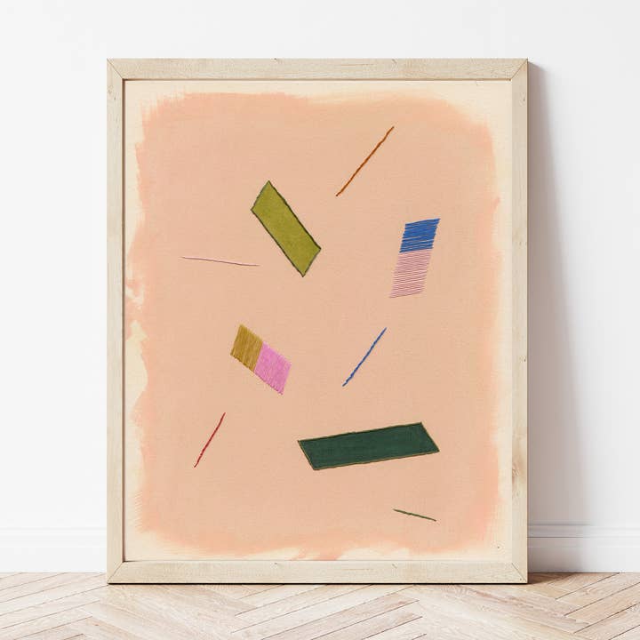 Fun Minimalist Blush Pink Art Print | Colorful Geometric for wholesale by Emily Keating Snyder
