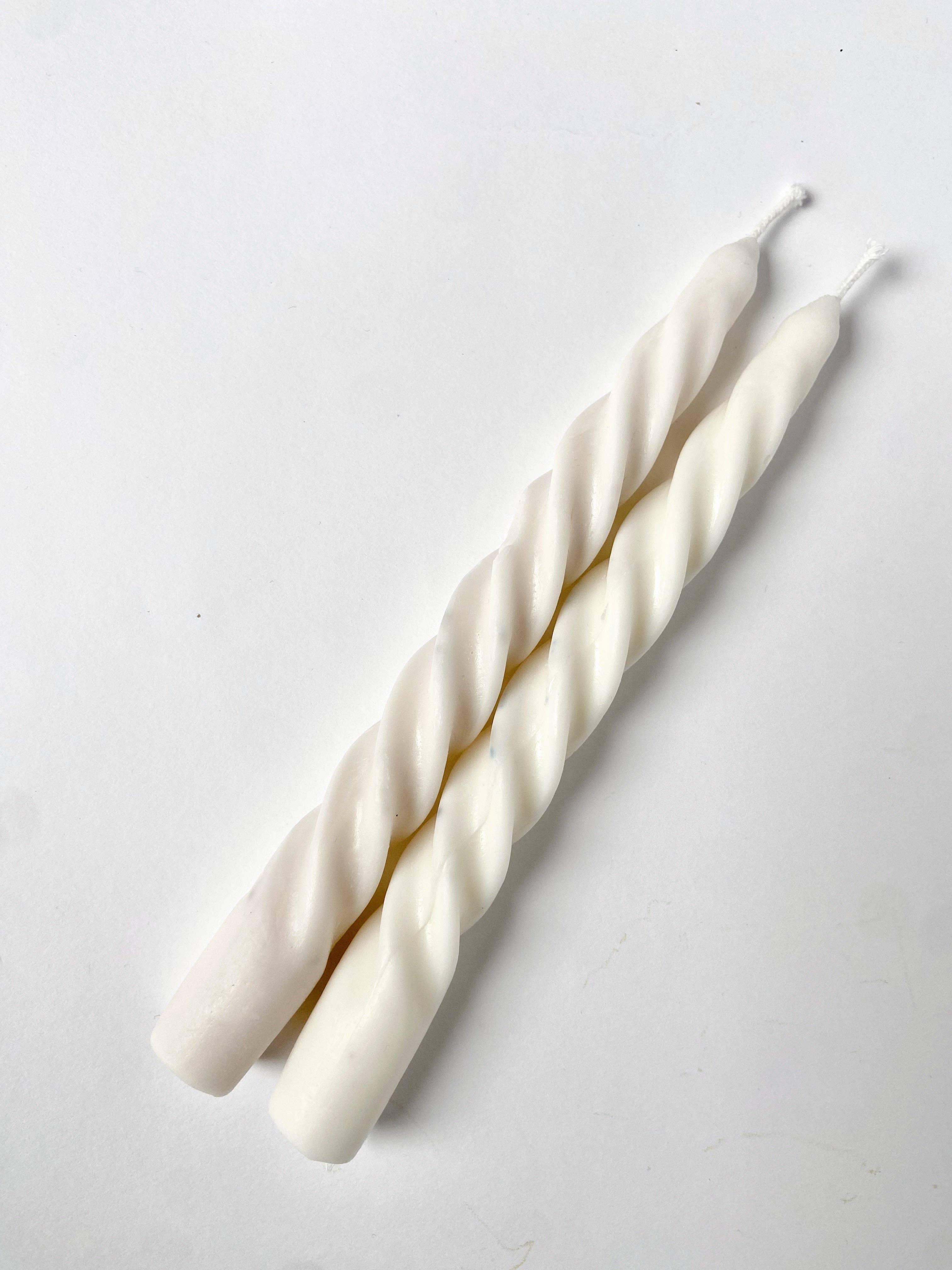 Rivage Candle - Wholesale Tapered Candle/Candlestick - Oliate - Cotton Flower Scented White Twisted Candles1