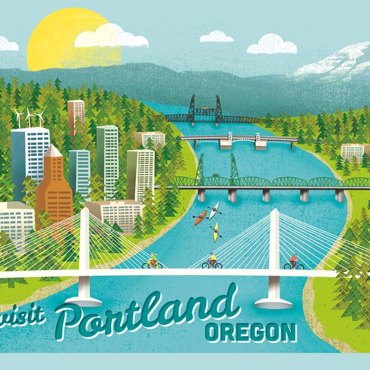 Postales PDX Bridges para venta al por mayor de Robot Candy