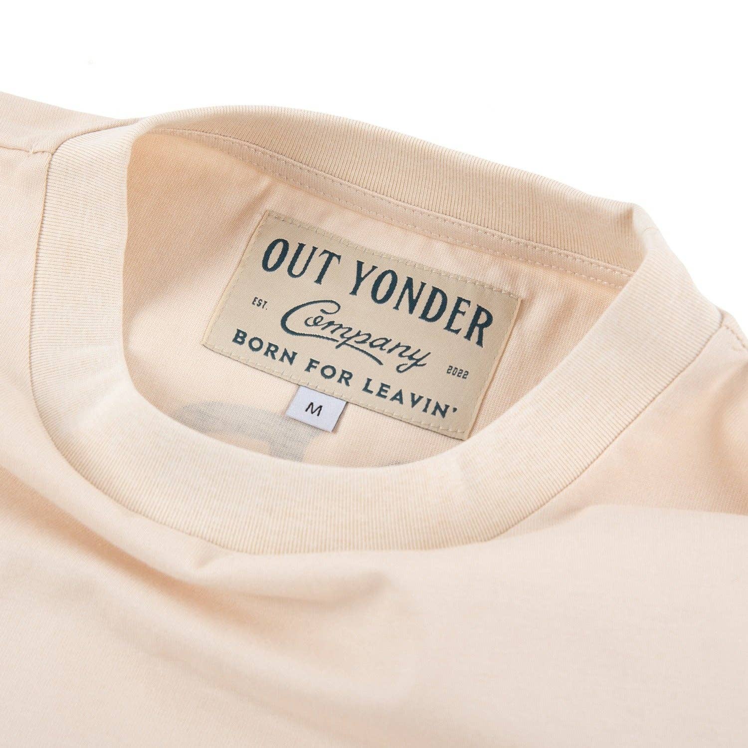 Out Yonder - Wholesale Screen Printed T-Shirt - Unisex - Eight Flat Boxy Tee (Natural)3