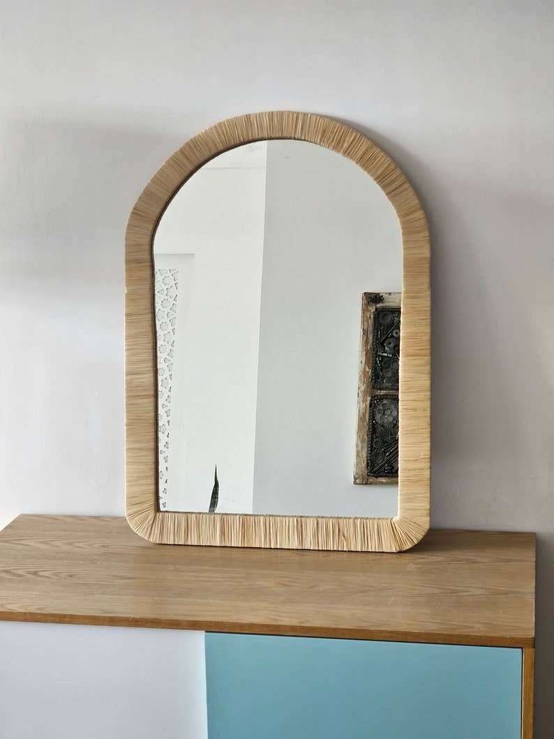 Melecraft - Wholesale Wall Mirror - Moroccan Raffia Mirror with Arch Design1