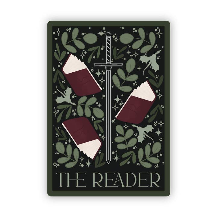 Meaggie Moos - Wholesale Sticker - The Reader Tarot Card Bookish Waterproof Vinyl Sticker