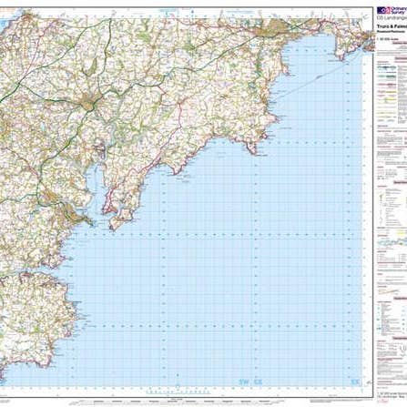 Mappa di Truro Falmouth Roseland Landranger - Ordnance Survey per la vendita all'ingrosso da parte di Map Marketing Limited