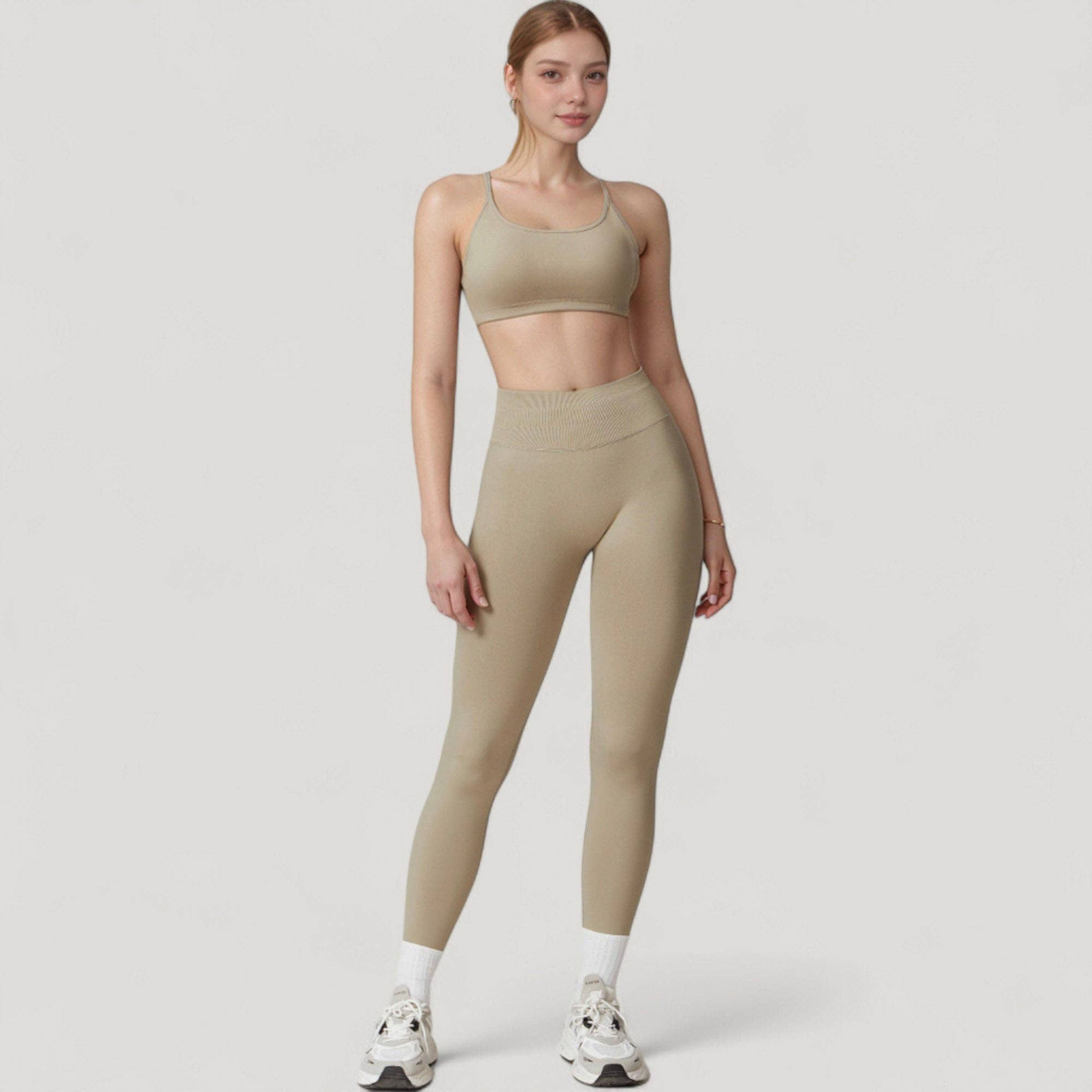 Active by Anna-Kaci – wholesale Athletic/lounge leggings – Women's – Seamless High Waist Compression Leggings with Sculpting Back9