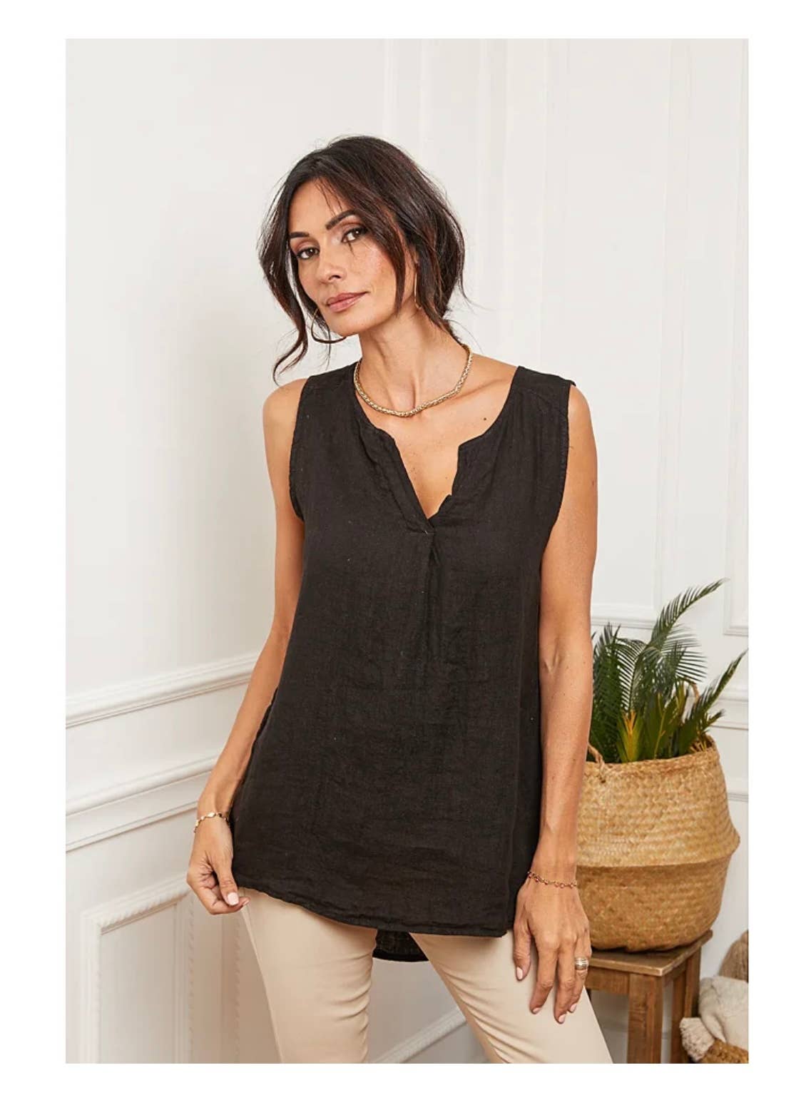 LÉA & LUC - Wholesale Tunic - Women's - 100% Linen Tank Top REF. 3800949
