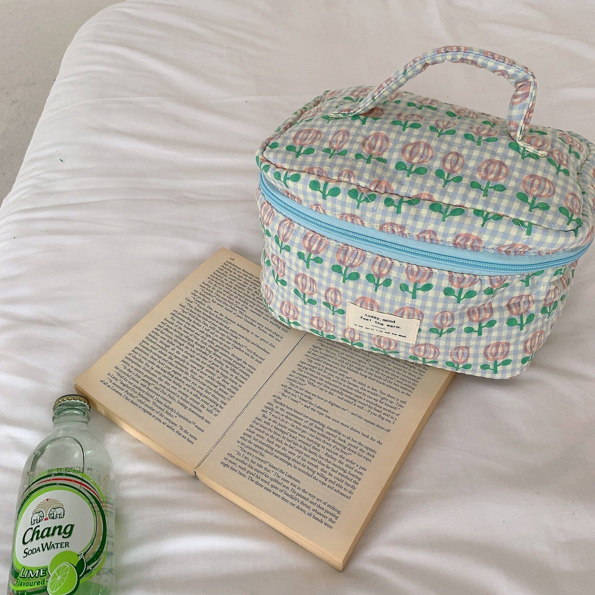 Funkyrel® Atzbranding Limited - Vente Trousses de maquillage/cosmétique - Cosbai - Grande trousse de toilette fleurie pour rangement4