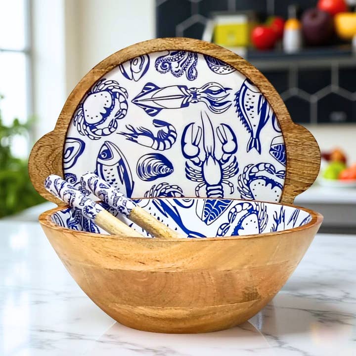 Hartsmede - Wholesale Serve Bowl - Large Serving Bowl Set with Lid & Serving Spoons Ideal Gift9