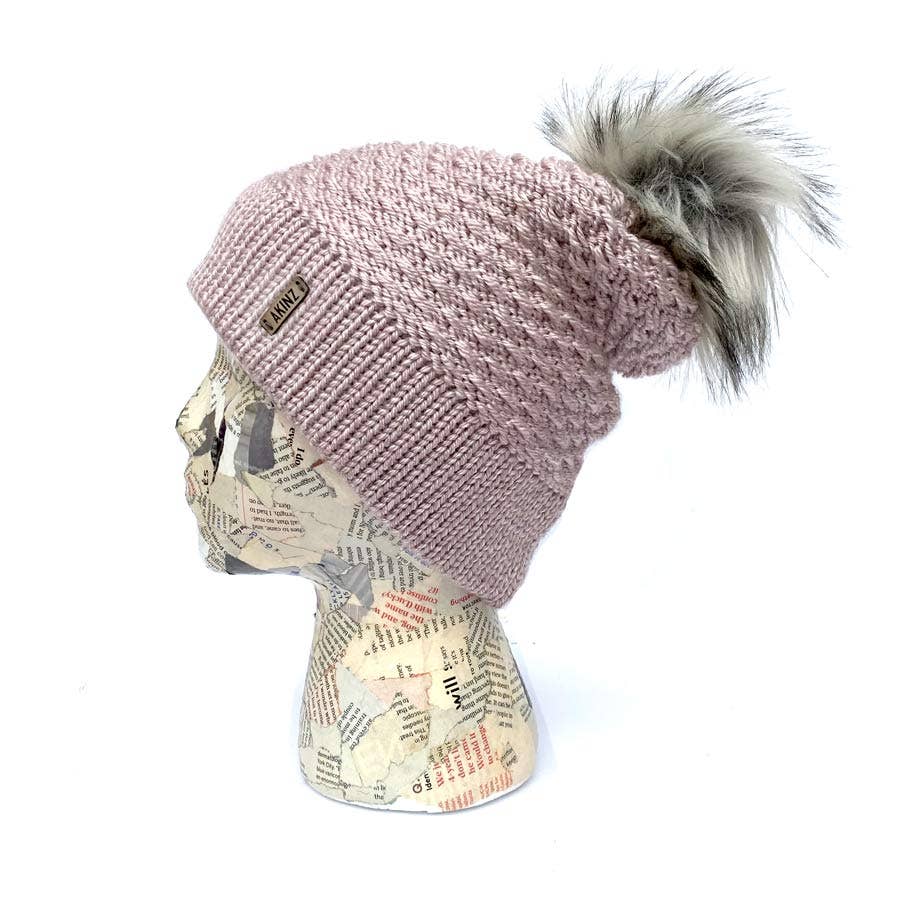 Akinz – Großhandel Beanie – Damen – Foxy Pom Beanie aus Kunstpelz2