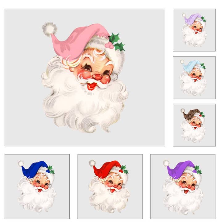 Flawless Transfers - Wholesale Sublimation Transfer - Vintage Santa With A Hat DTF Transfer