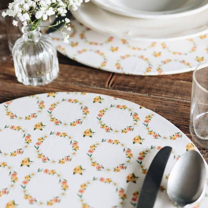 Misalù - Dress up your table - Wholesale Placemat - Peach Blossom Charger Plate3