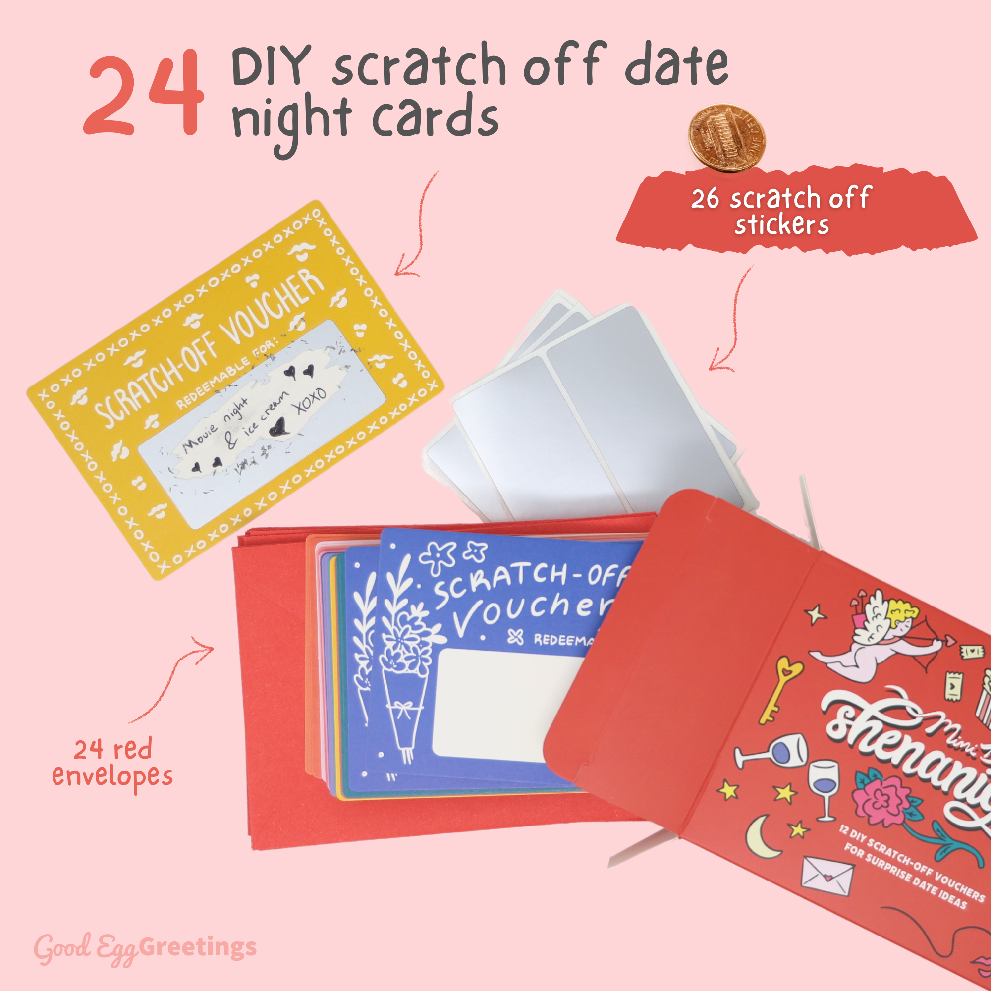 Sleazy Greetings - Wholesale Gag Gift/Novelty Gift - Mini Date Night Shenanigans - Scratch-Off DIY Love Vouchers3