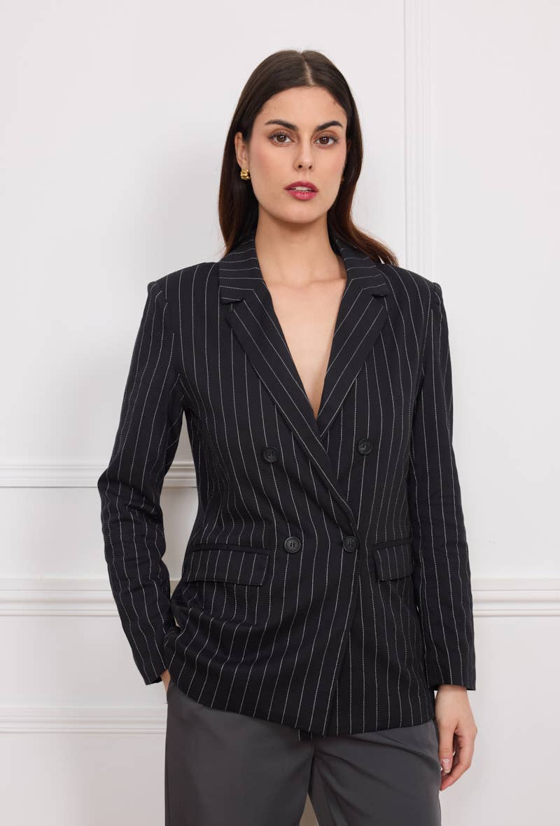 KICHIC – Blusão - Mulher por atacado – Casaco às riscas D60709