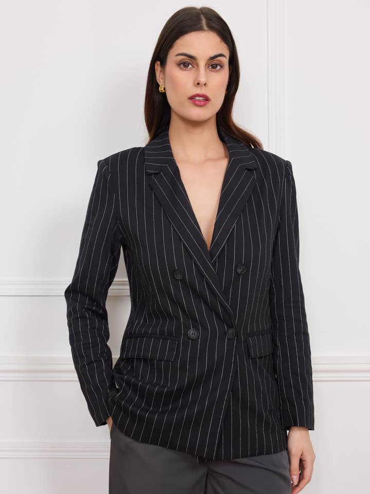 KICHIC – Blusão - Mulher por atacado – Casaco às riscas D60709