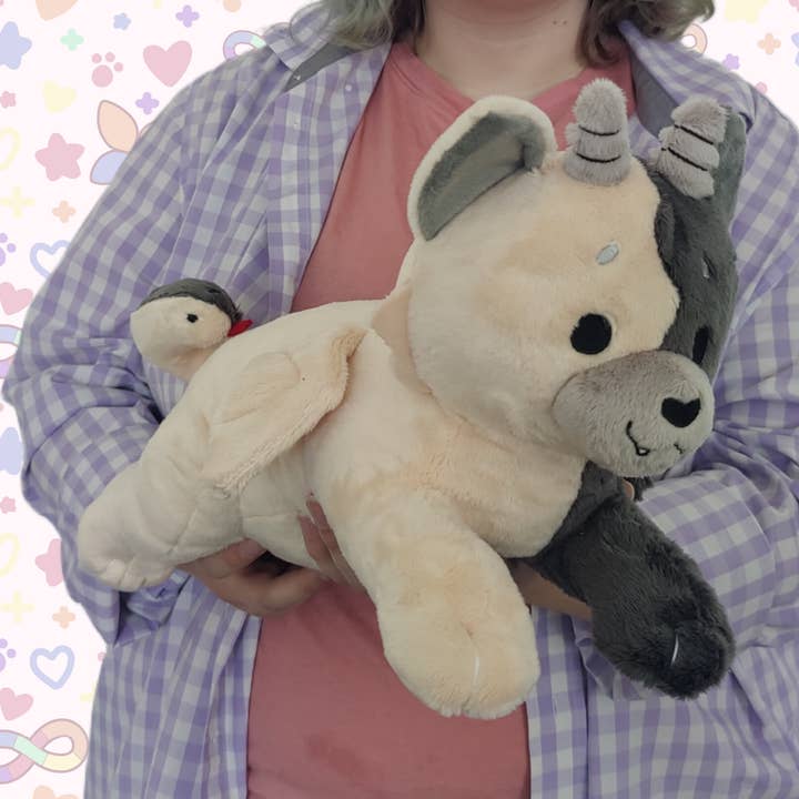 em the bipolar chimera laying cuddle plushie! for wholesale by Hannimations